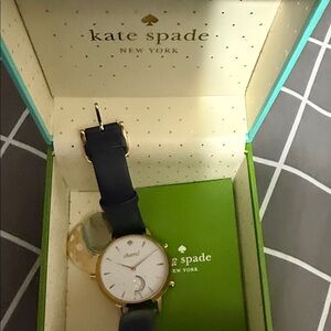 Kate Spade Gold and Black Leather Watch